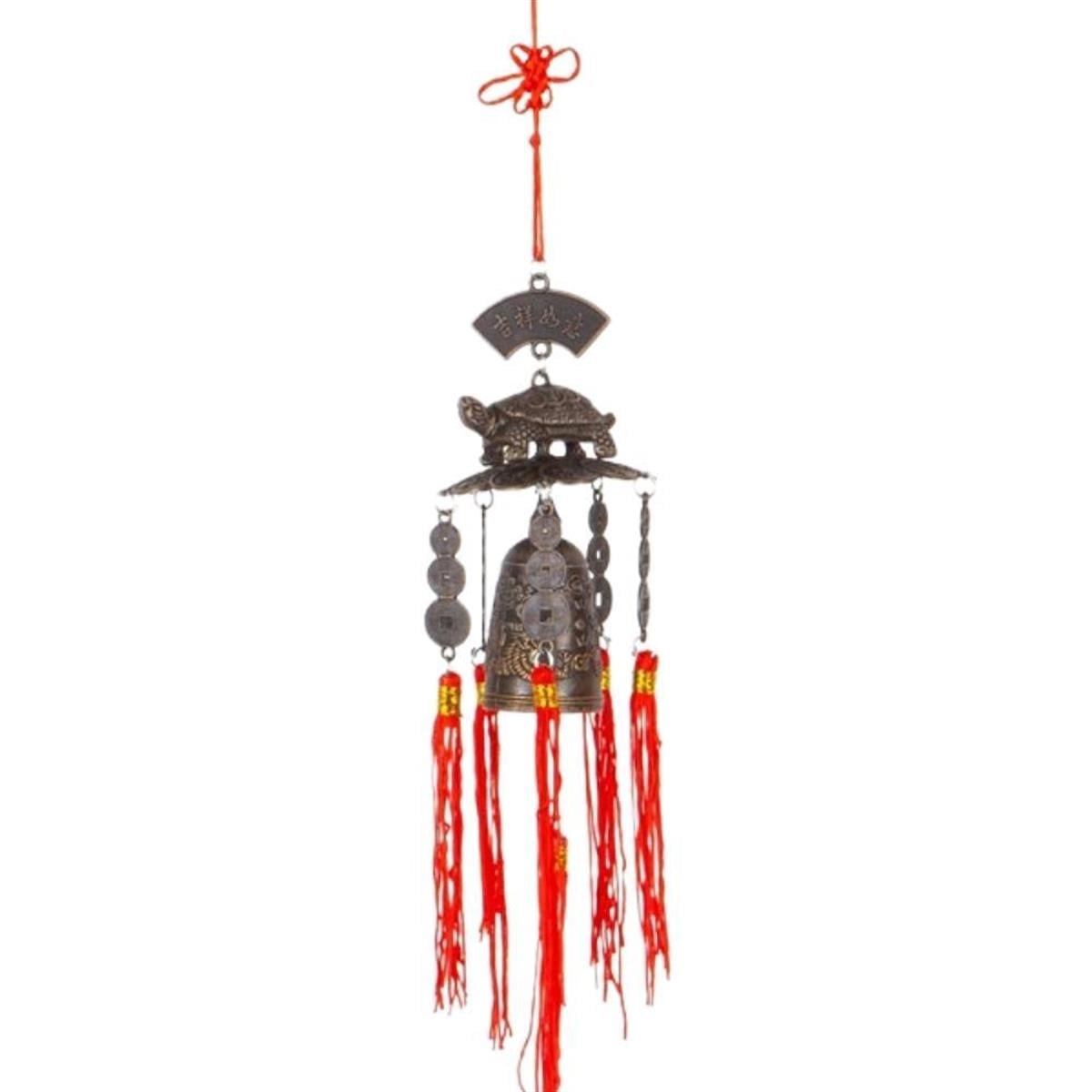 ÇinDünyadan HediyelerÇNFNGSH-60014Keskin Hediyelik Eşya Ve TekstilÇin Feng Shui Düğüm Kaplumbağa Rüzgar Çanı