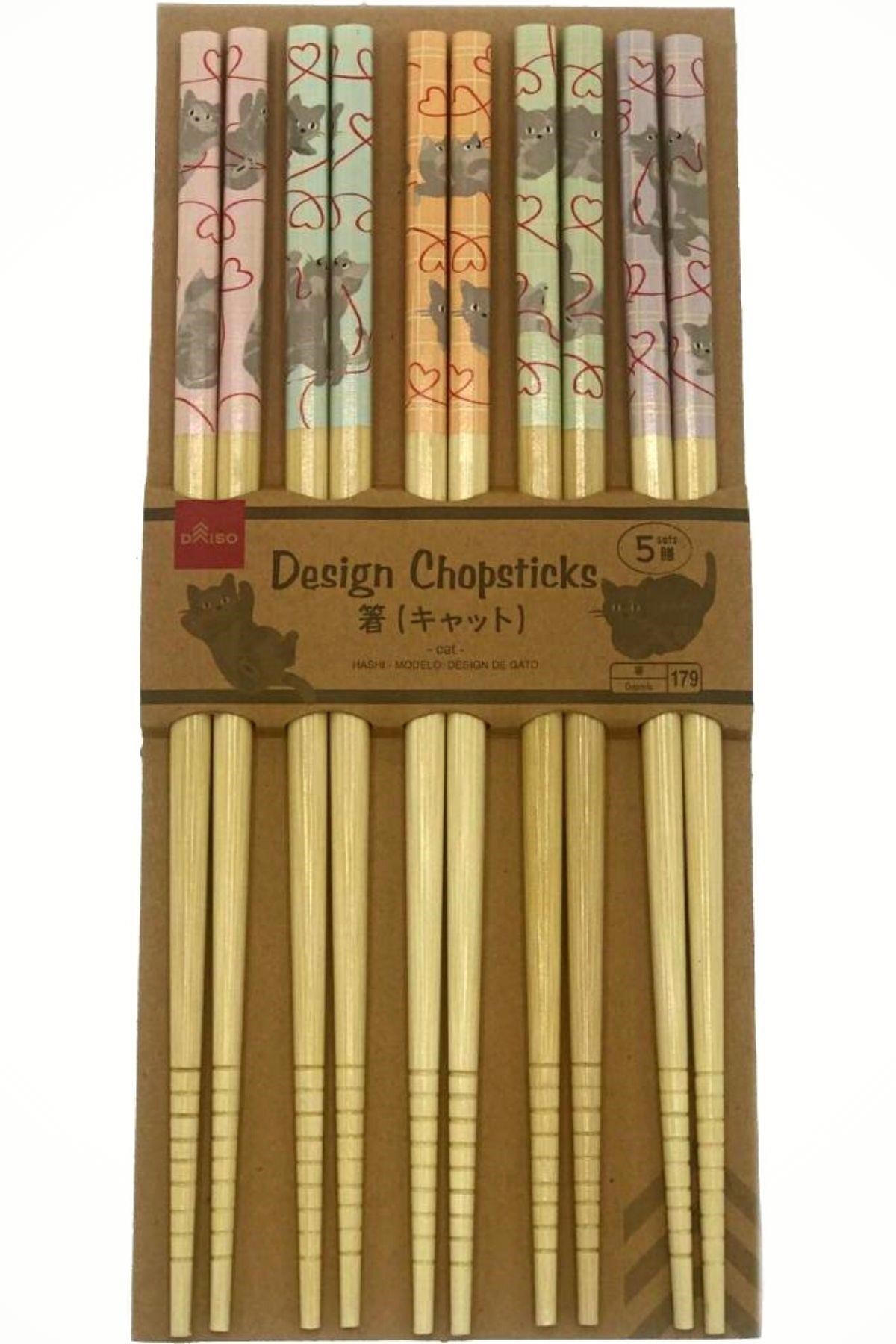 ÇinDünyadan HediyelerDNY-HD100162Keskin Hediyelik Eşya Ve TekstilBambu Organik Kedili Chopstick Yemek Çubuğu Seti