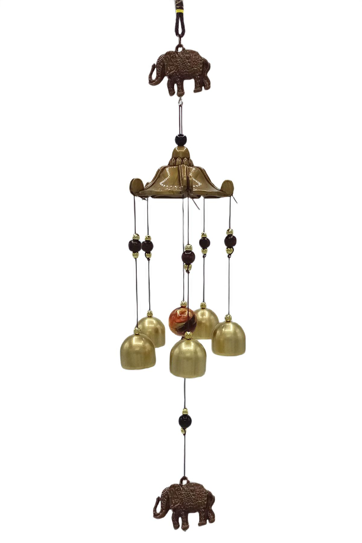 ÇinDünyadan HediyelerDNY-HD100378MS35DKeskin Hediyelik Eşya Ve TekstilFeng Shui Metal Rüzgar Çanı Şans Bereket Filleri No.1