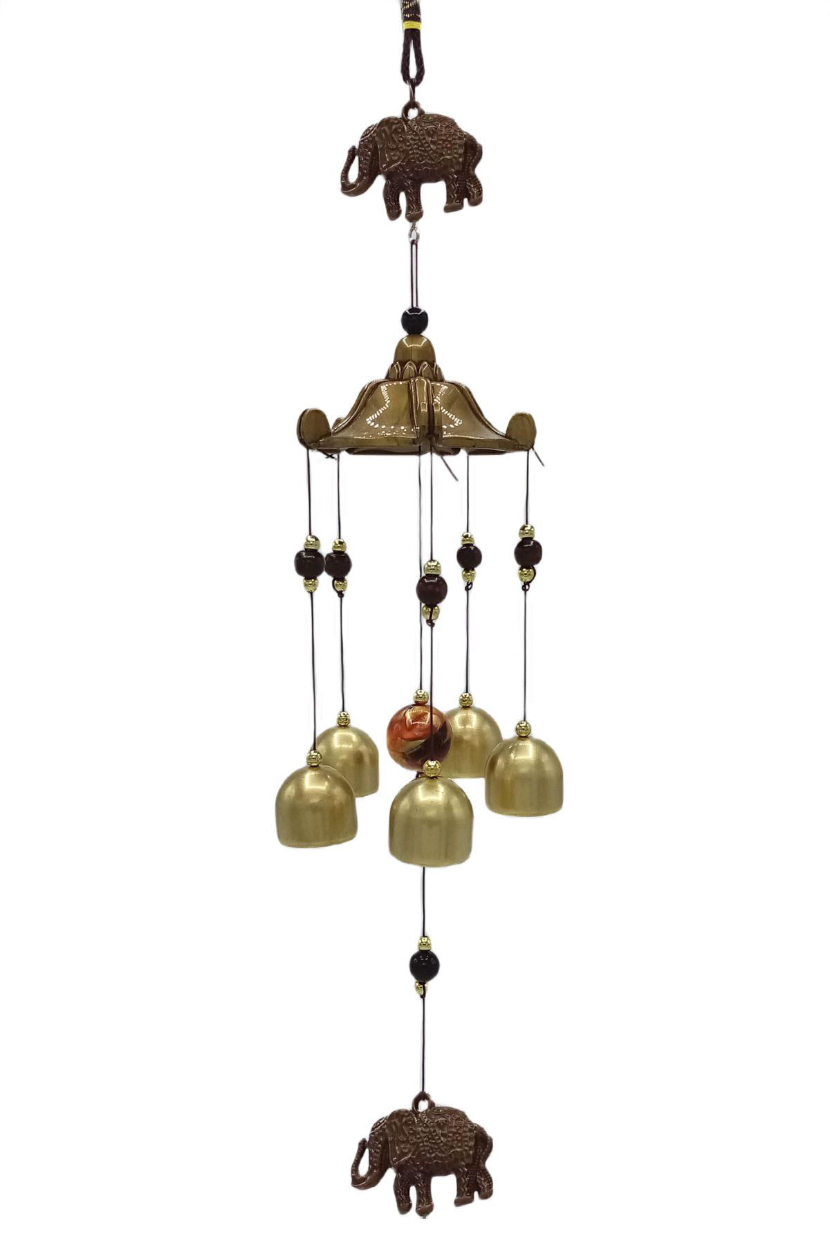 ÇinDünyadan HediyelerDNY-HD100378MS35DKeskin Hediyelik Eşya Ve TekstilFeng Shui Metal Rüzgar Çanı Şans Bereket Filleri No.1