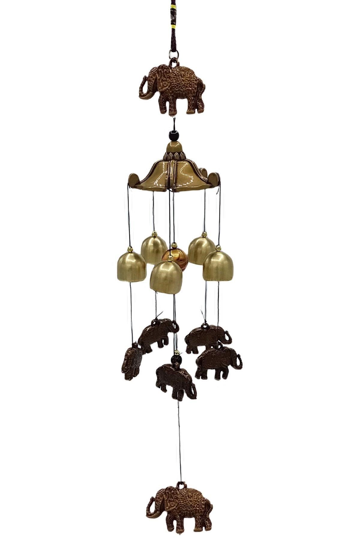 ÇinDünyadan HediyelerDNY-HD100379MS35EKeskin Hediyelik Eşya Ve TekstilFeng Shui Metal Rüzgar Çanı Şans Bereket Filleri No.2