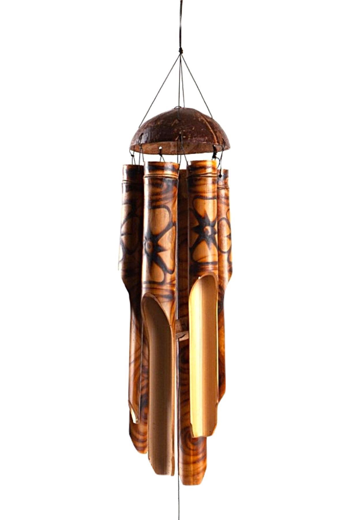 ÇinDünyadan HediyelerDNY-HD100397Keskin Hediyelik Eşya Ve TekstilFeng Shui Coconat Bambu Rüzgar Çanı 45 cm Orta Boy
