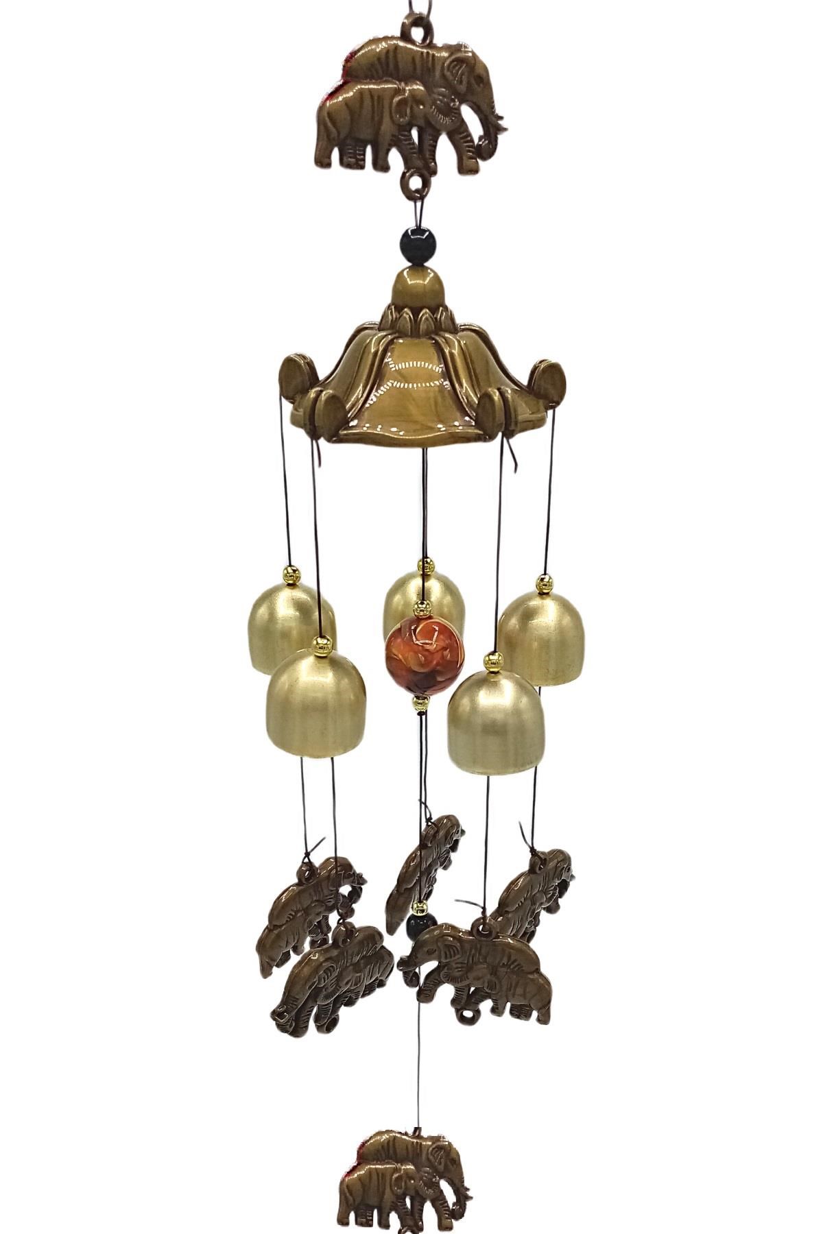 ÇinDünyadan HediyelerDNY-HD100401MS35EKeskin Hediyelik Eşya Ve TekstilFeng Shui Metal Rüzgar Çanı Şans Yavrulu Bereket Filleri