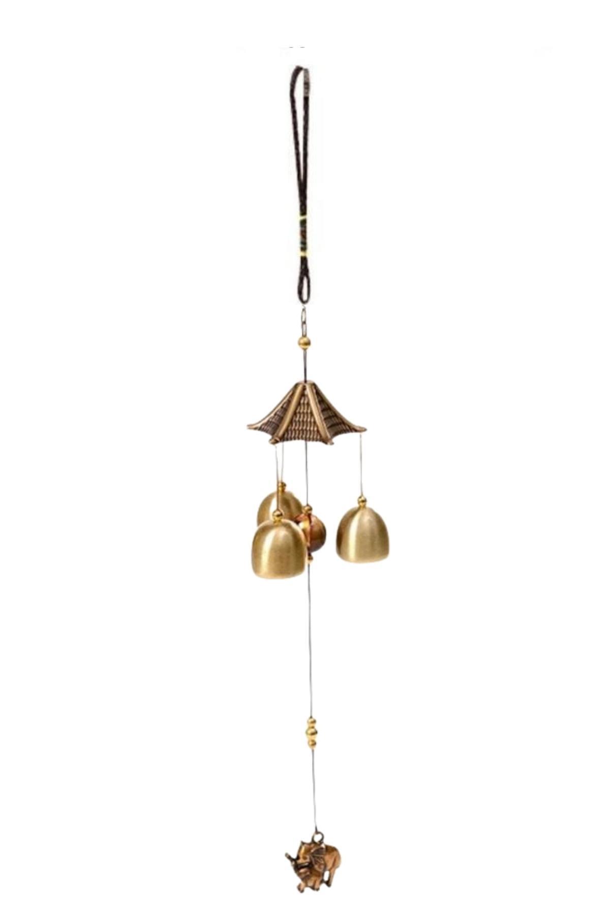 ÇinDünyadan HediyelerDNY-HD100581Keskin Hediyelik Eşya Ve TekstilFeng Shui Metal Rüzgar Çanı Bereket Filleri 3 Çan