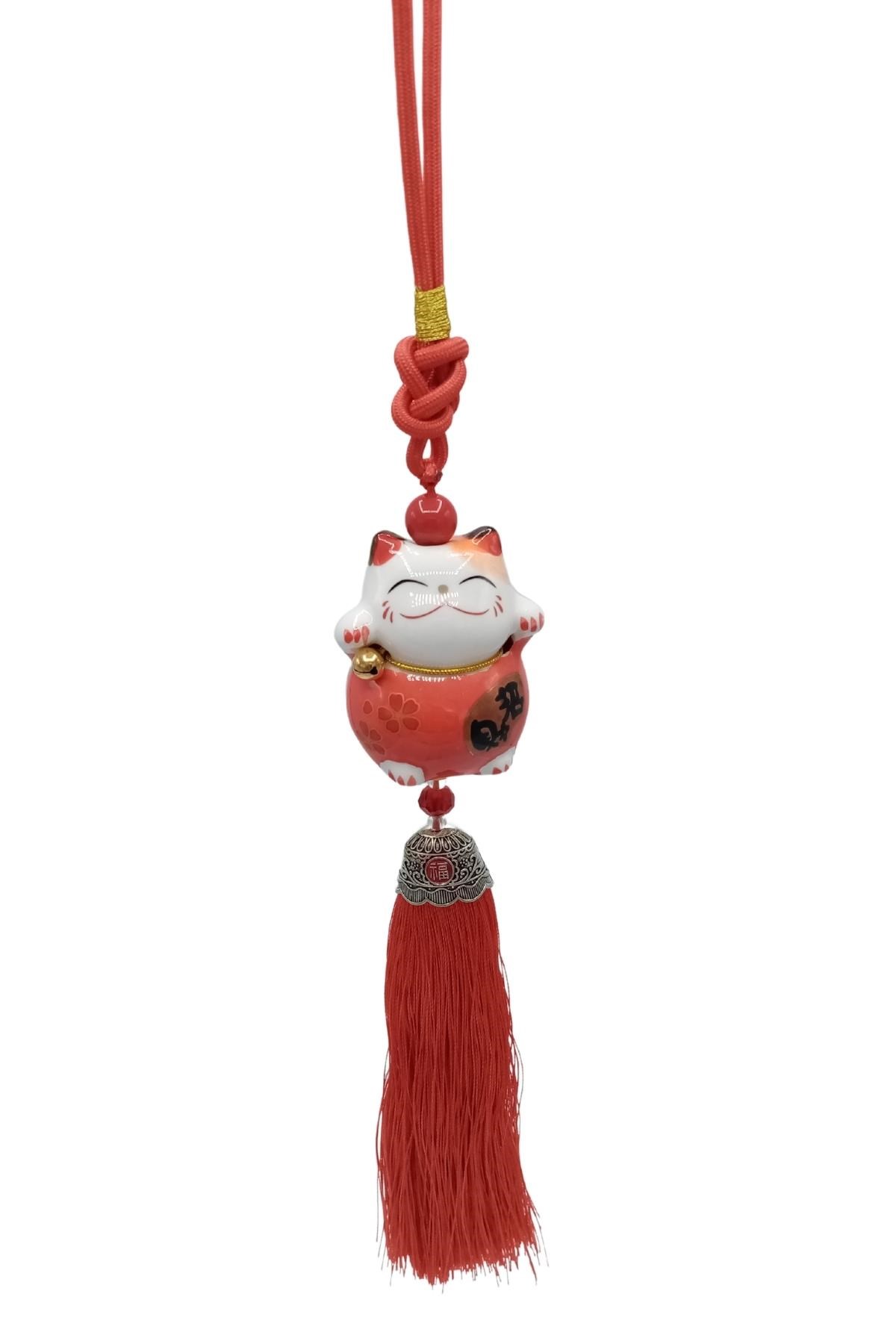 ÇinDünyadan HediyelerDNY-HD101467Keskin Hediyelik Eşya Ve TekstilFeng Shui Maneki Neko Şans Kedisi Kırmızı No.1
