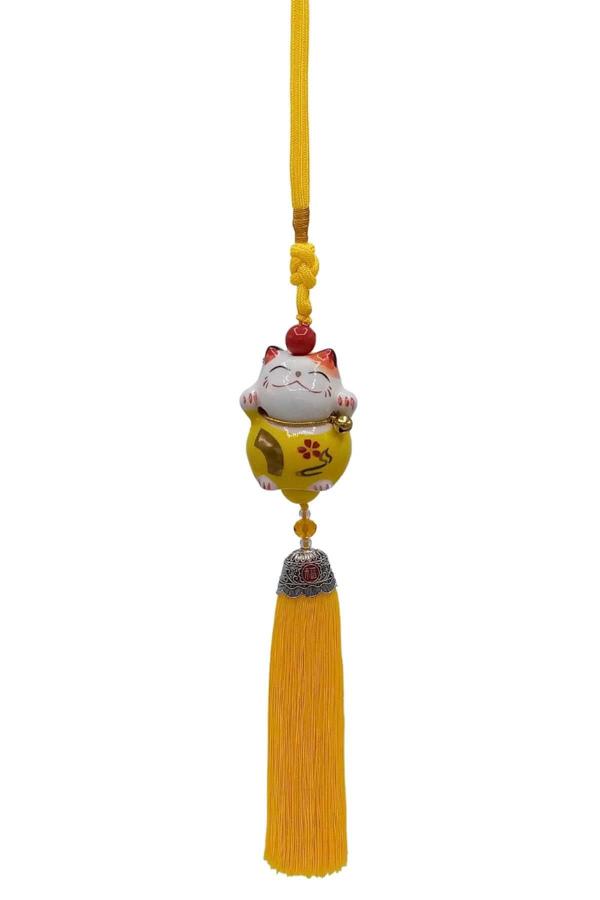 ÇinDünyadan HediyelerDNY-HD101469Keskin Hediyelik Eşya Ve TekstilFeng Shui Maneki Neko Şans Kedisi Sarı No.1