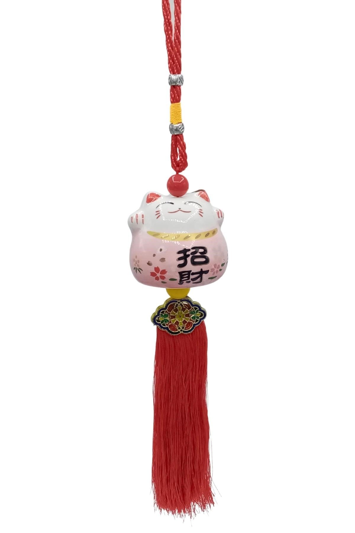 ÇinDünyadan HediyelerDNY-HD101471Keskin Hediyelik Eşya Ve TekstilFeng Shui Maneki Neko Şans Kedisi Pembe No.2