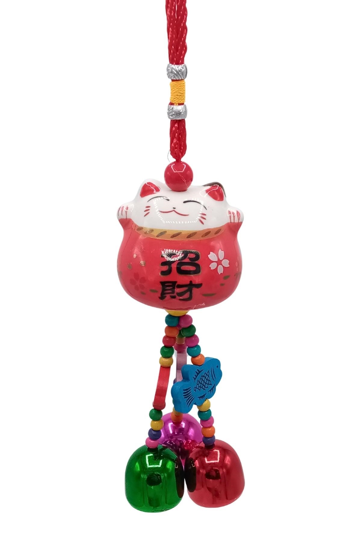 ÇinDünyadan HediyelerDNY-HD101477Keskin Hediyelik Eşya Ve TekstilFeng Shui Maneki Neko Şans Kedisi Kırmızı No.3