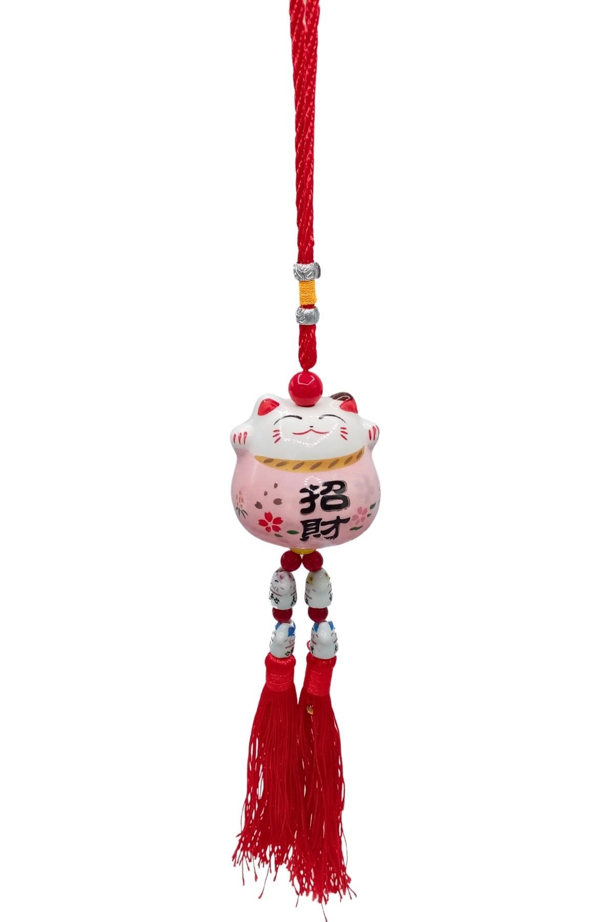 ÇinDünyadan HediyelerDNY-HD101481Keskin Hediyelik Eşya Ve TekstilFeng Shui Maneki Neko Şans Kedisi Pembe No.4