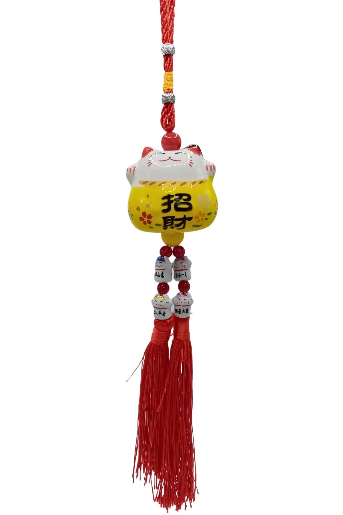 ÇinDünyadan HediyelerDNY-HD101484Keskin Hediyelik Eşya Ve TekstilFeng Shui Maneki Neko Şans Kedisi Sarı No.4