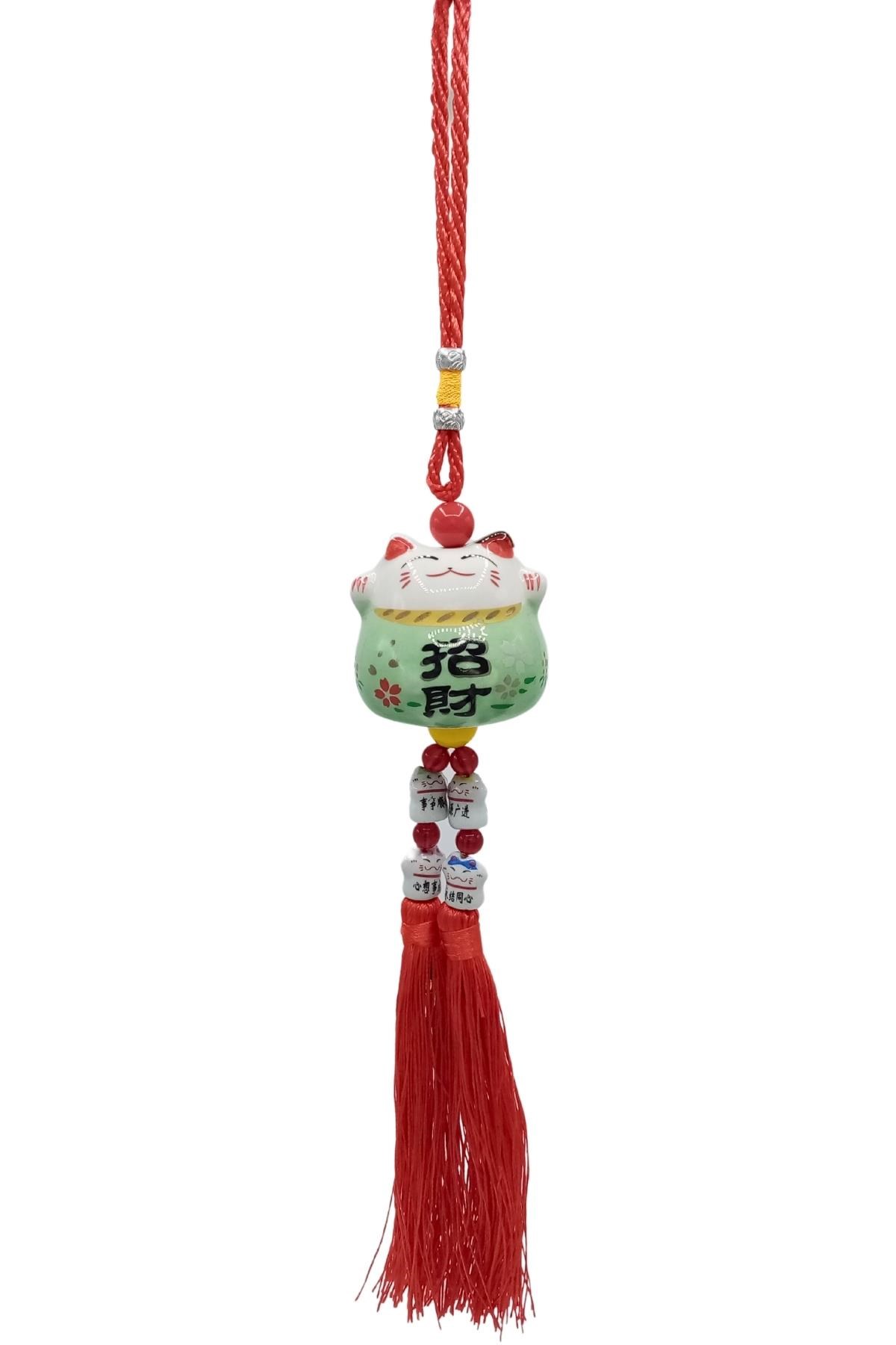 ÇinDünyadan HediyelerDNY-HD101485Keskin Hediyelik Eşya Ve TekstilFeng Shui Maneki Neko Şans Kedisi Yeşil No.4