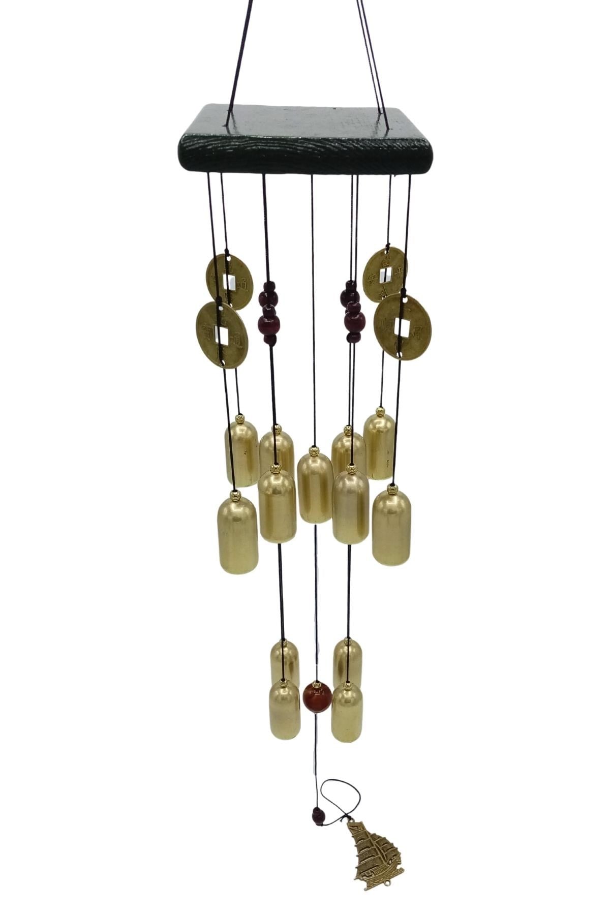 ÇinDünyadan HediyelerDNY-HD101488Keskin Hediyelik Eşya Ve TekstilFeng Shui Metal Rüzgar Çanı Şans Parası İki Katlı S07