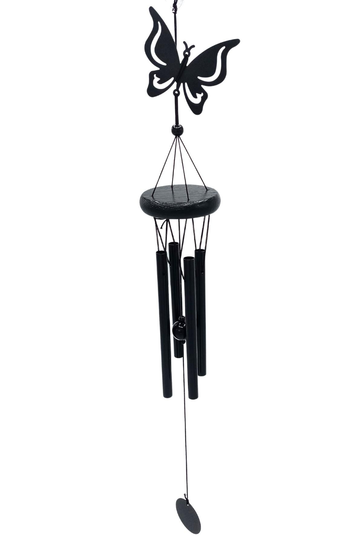 ÇinDünyadan HediyelerDNY-HD101489Keskin Hediyelik Eşya Ve TekstilFeng Shui Metal Rüzgar Çanı Siyah S08