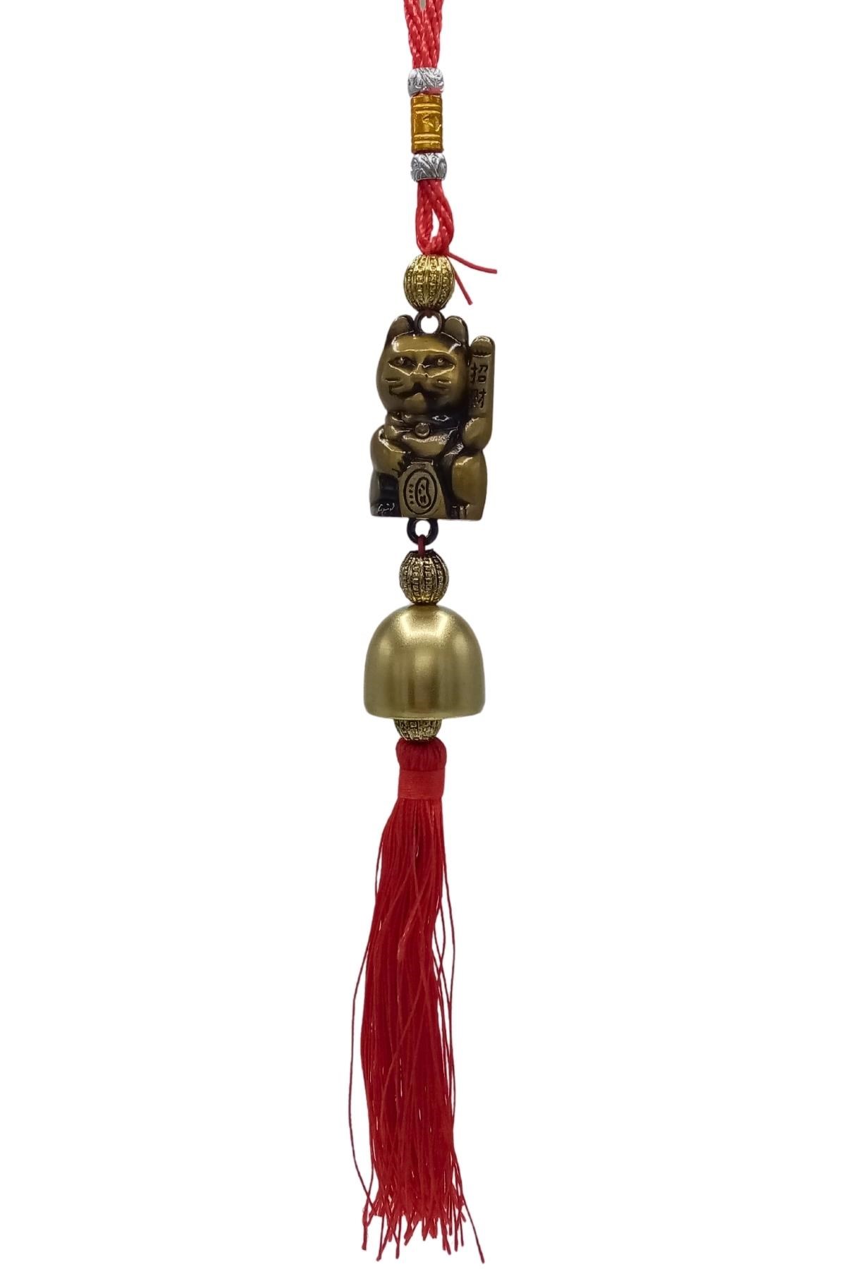 ÇinDünyadan HediyelerDNY-HDALK2259Keskin Hediyelik Eşya Ve TekstilÇin Feng Shui Şans ve Bereket Metal Çan Maneki Neko 30 cm