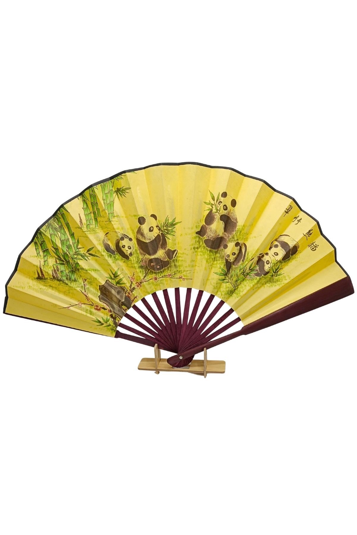 ÇinDünyadan HediyelerDNY-HDYCNYLPZ60N3Keskin Hediyelik Eşya Ve TekstilÇin Bambu Keten Kumaş Yelpaze CK03 Büyük Boy 60cm No.3