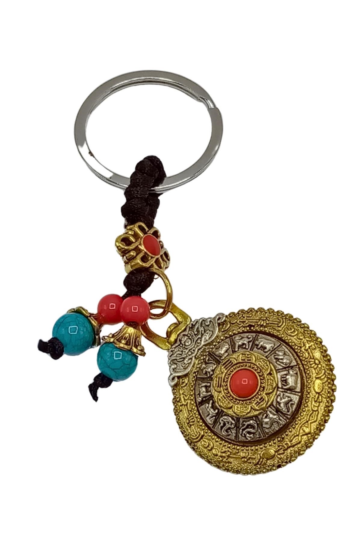 ÇinDünyadan HediyelerDNY-HDYKSKALK3361Keskin Hediyelik Eşya Ve TekstilFeng Shui Figür Döner Takvimli Metal Anahtarlık No.3