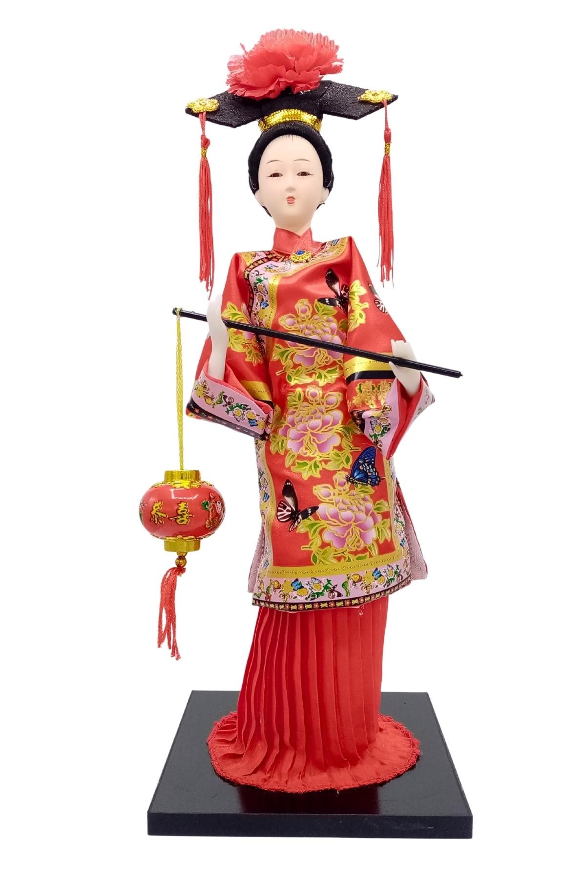 ÇinDünyadan HediyelerDNY-HDYZMTCHNS01Keskin Hediyelik Eşya Ve TekstilGeleneksel Çin Kostüm Bebek Kabuki Biblo 30 cm No.1