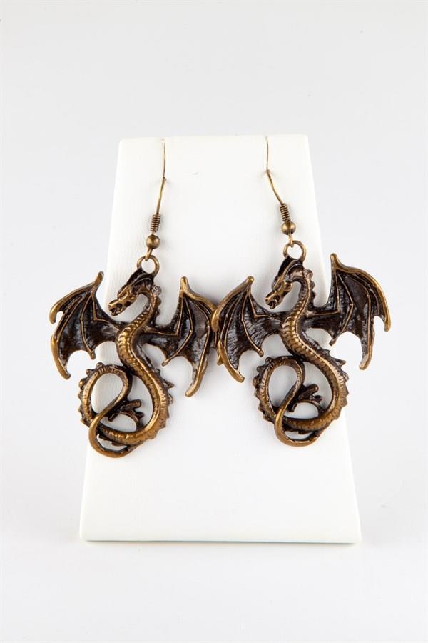 ÇinDünyadan HediyelerKPCNPND-86Keskin Hediyelik Eşya Ve TekstilMetal Dragon Ejder Küpe Bronz