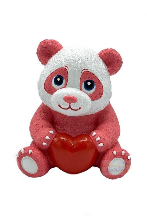 ÇinDünyadan HediyelerPND-002Keskin Hediyelik Eşya Ve TekstilKalpli 17 cm Panda Heykeli No:2