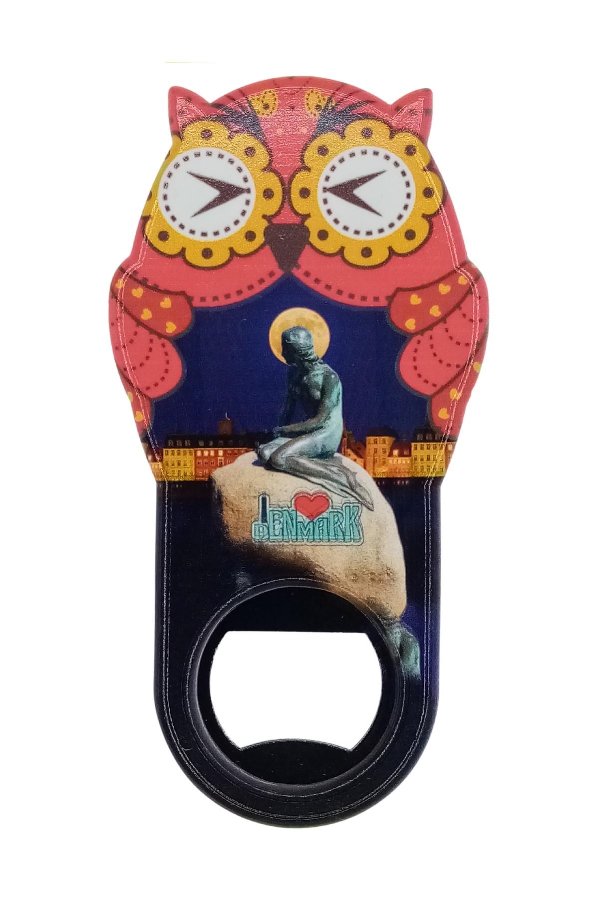 DanimarkaDünyadan HediyelerDNY-HD101045Keskin Hediyelik Eşya Ve TekstilDanimarka Temalı Baykuş Magnet Kapak Açacak