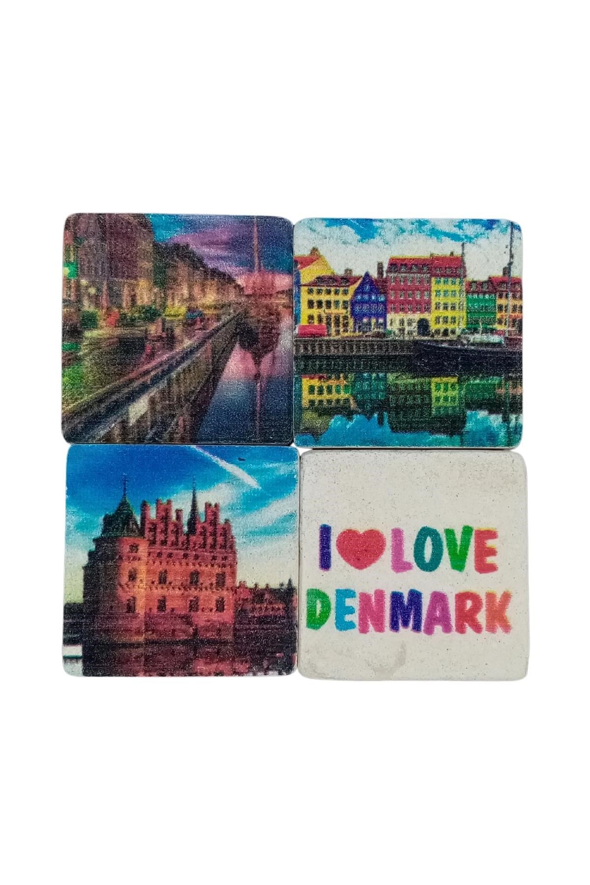 DanimarkaDünyadan HediyelerDNY-HD101353Keskin Hediyelik Eşya Ve TekstilDanimarka Temalı Dörtlü Taş Magnet