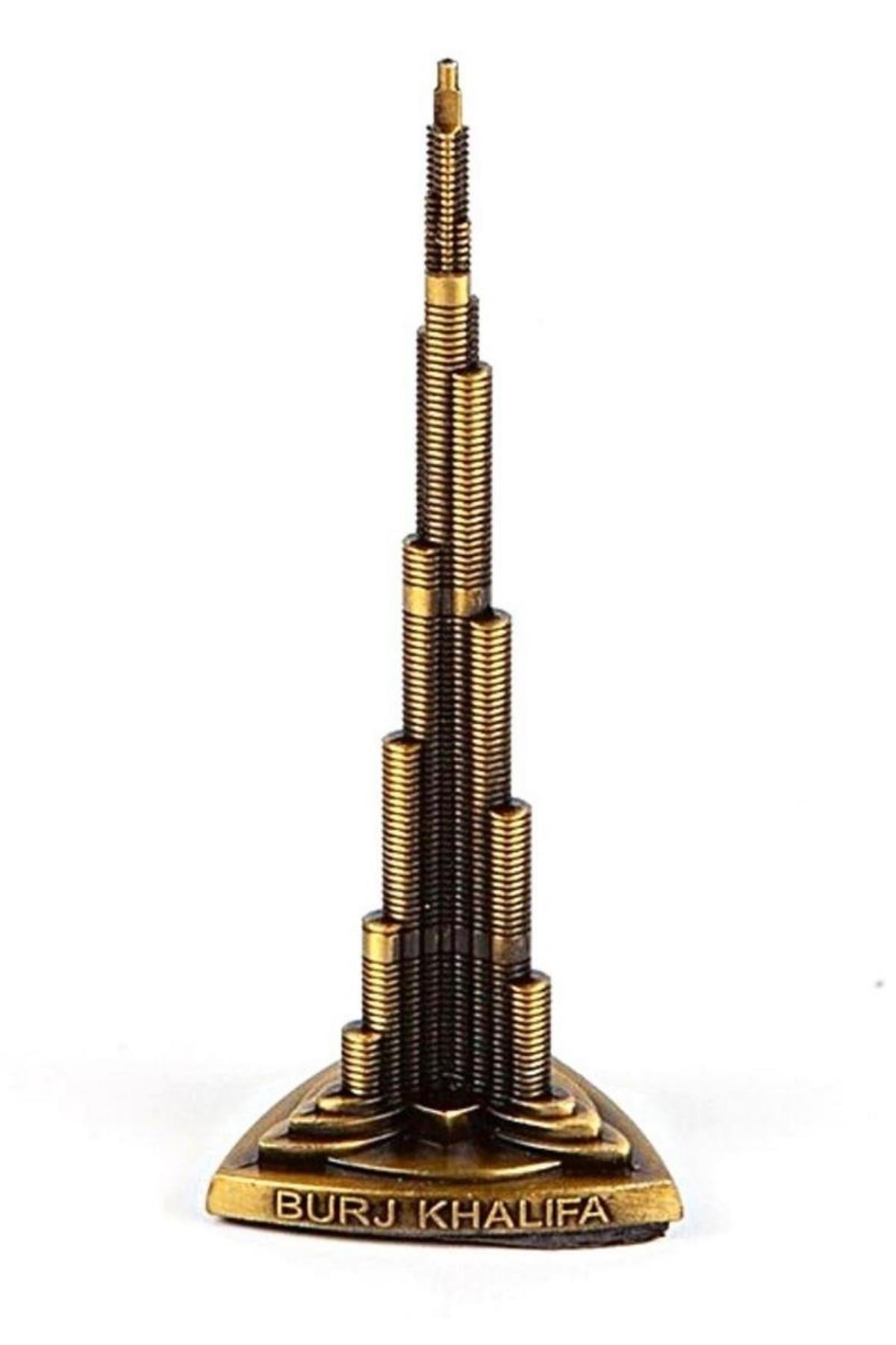 DubaiDünyadan HediyelerDNY-HD100851Keskin Hediyelik Eşya Ve TekstilVintage Metal Burj Khalifa Biblo Antik Bronz 18 cm Burç Halife