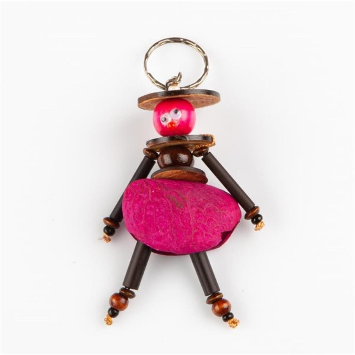 EndonezyaDünyadan HediyelerANHTR-MNGS03Keskin Hediyelik Eşya Ve TekstilMangis Anahtarlik Yerli Kadın Figürü Pembe