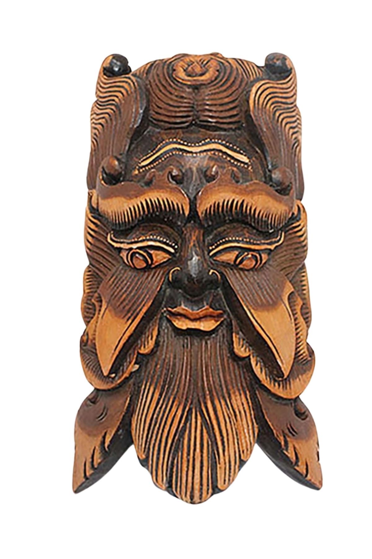 EndonezyaDünyadan HediyelerDNY-GLOMSK50Keskin Hediyelik Eşya Ve TekstilTik Ahşap Mask Galileo Duvar Dekoru 50 cm