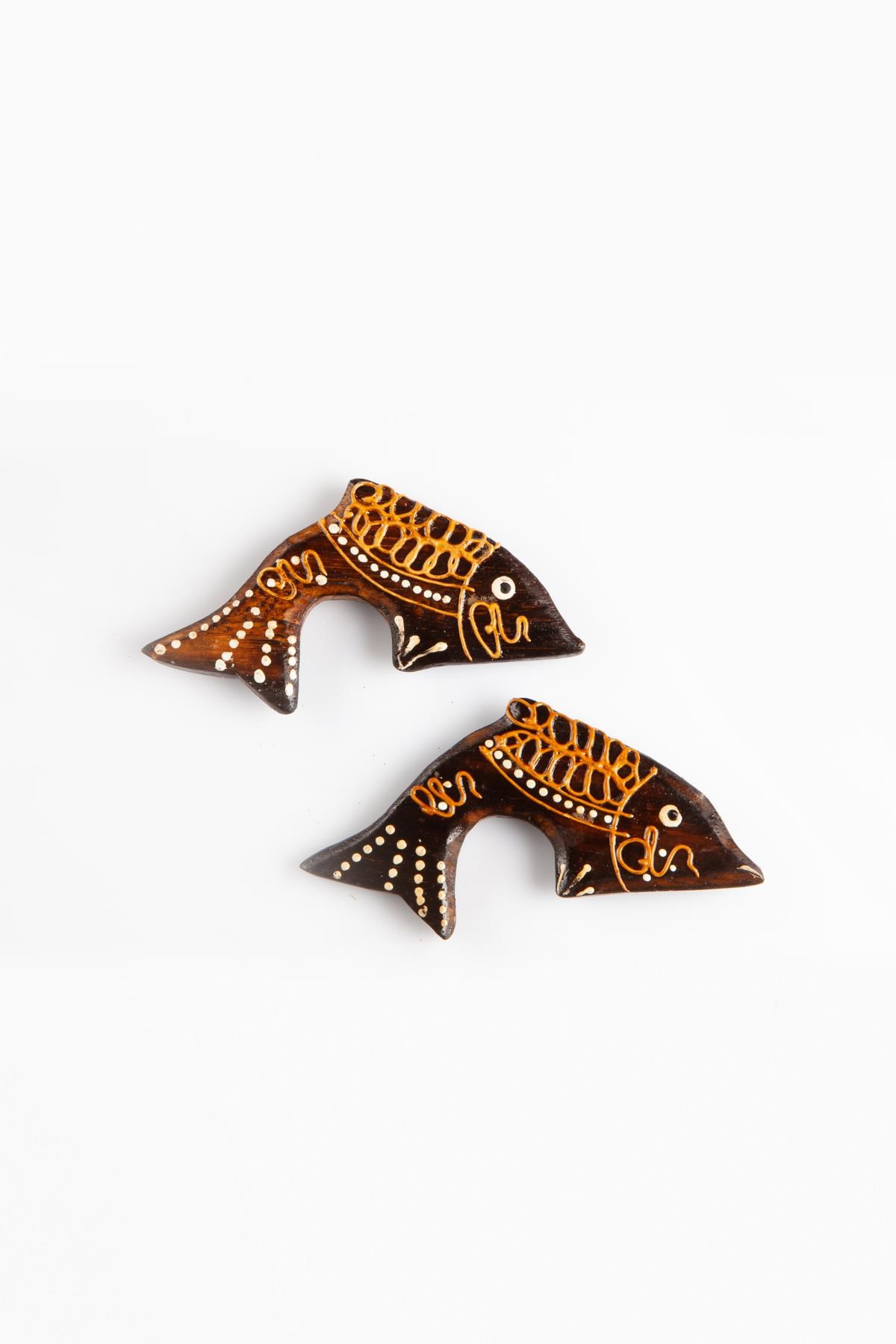 EndonezyaDünyadan HediyelerDNY-HD100139Keskin Hediyelik Eşya Ve TekstilAhşap Balık Magnet 2 li Set