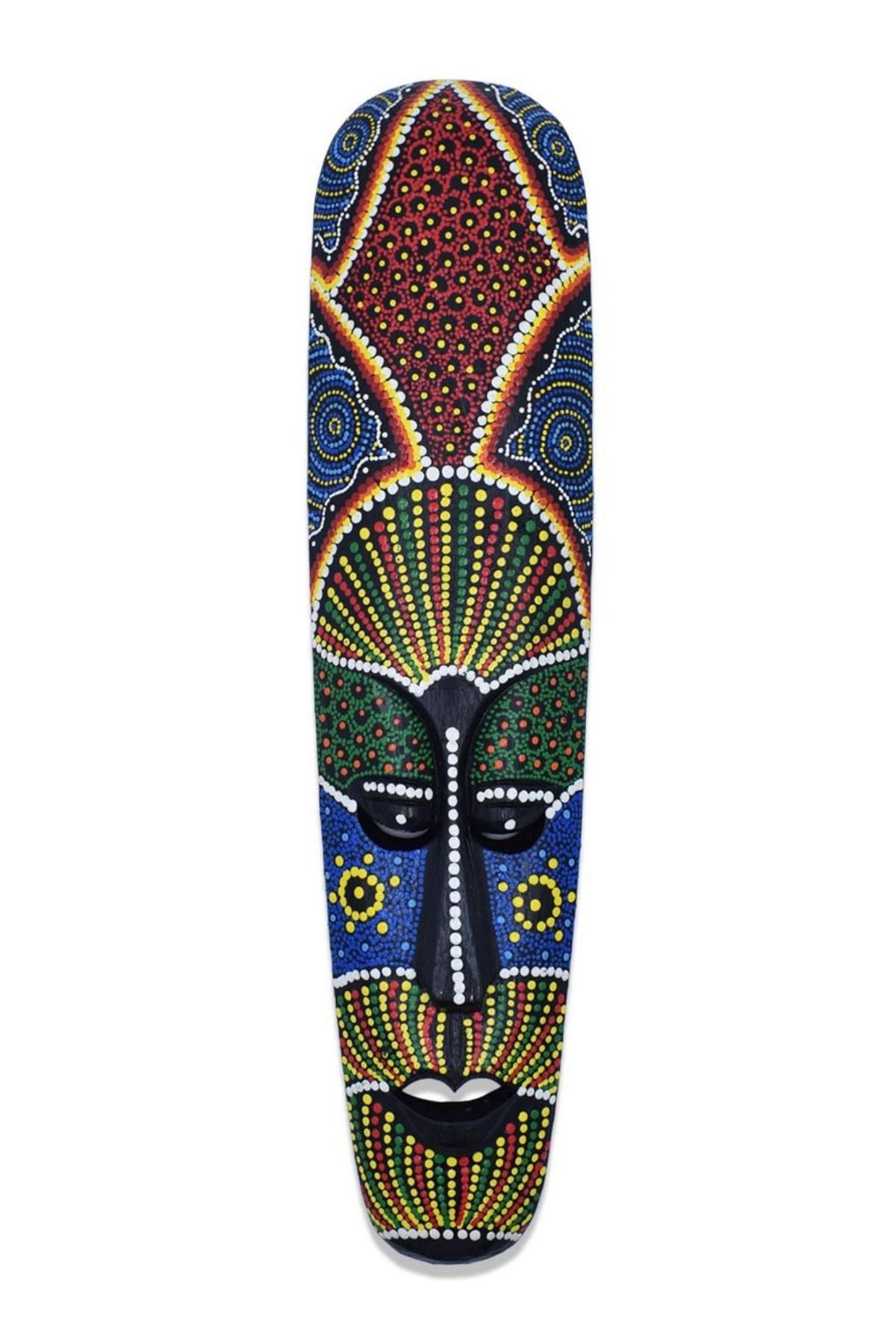 EndonezyaDünyadan HediyelerDNY-HDYMSK50Keskin Hediyelik Eşya Ve TekstilAhşap Aborjin Mask 50 cm Renkli Duvar Dekoru Maske
