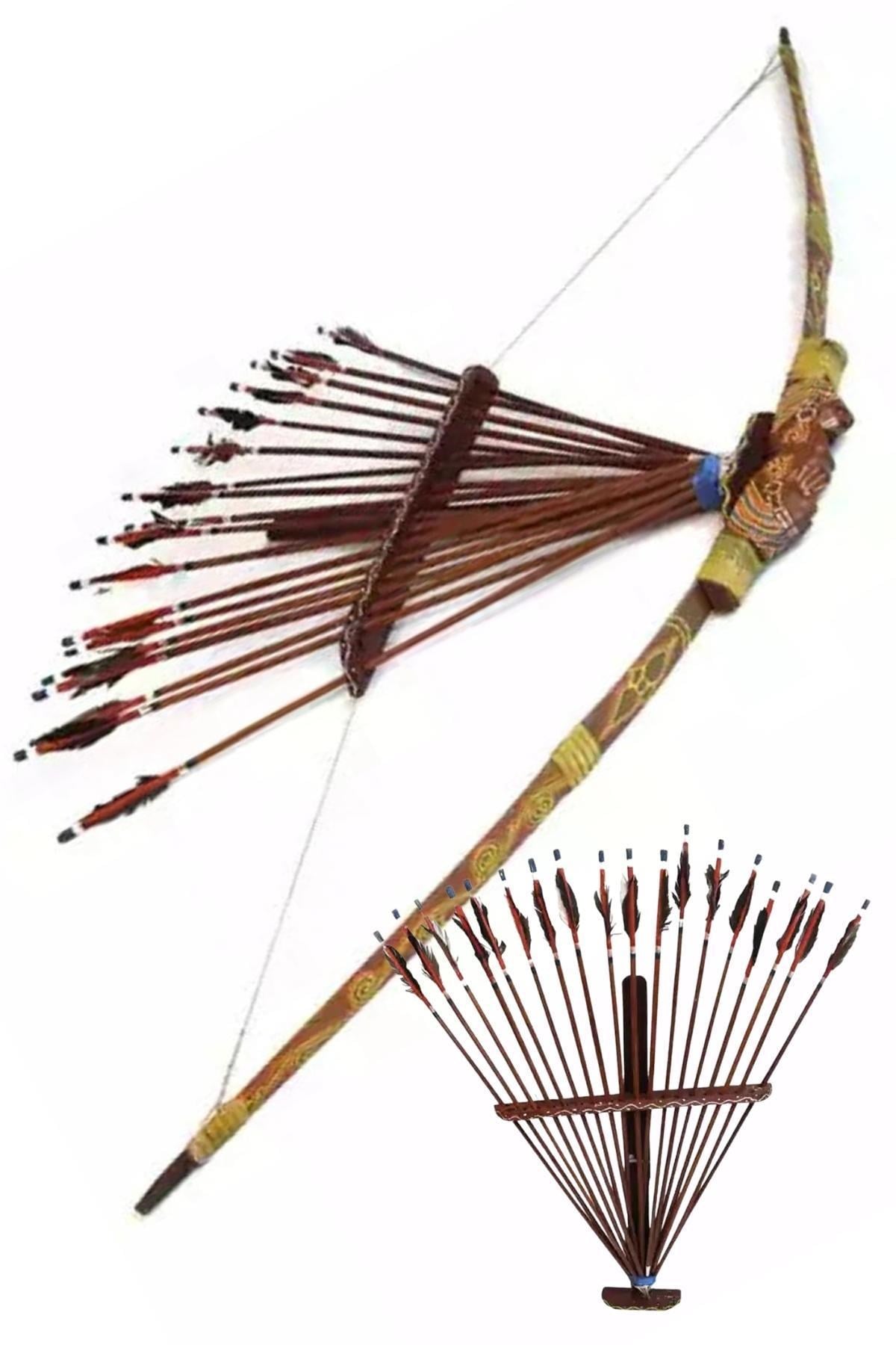 EndonezyaDünyadan HediyelerDNY-RIZKY-1Keskin Hediyelik Eşya Ve TekstilBambu ve Ahşap Ok Yay Stantlı Duvar Dekoru