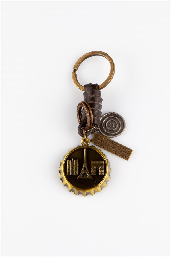 FransaDünyadan HediyelerANHTR-MTLDRPRS091Keskin Hediyelik Eşya Ve TekstilMetal Deri Retro Gazoz Kapak Anahtarlık