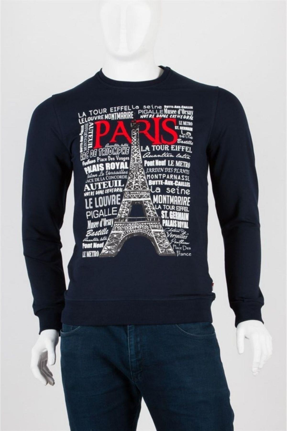 FransaDünyadan HediyelerDNY-HD100029Keskin Hediyelik Eşya Ve TekstilParis Unisex Pamuklu Slim Fit Sweatshirt Medium