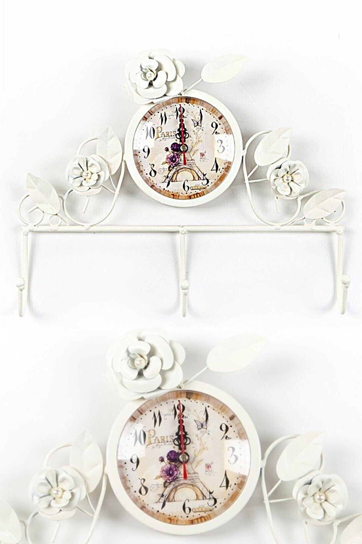 FransaDünyadan HediyelerDNY-HD100235Keskin Hediyelik Eşya Ve TekstilMetal Elbise Askılığı Saat Eyfel Kulesi Temalı Askılık