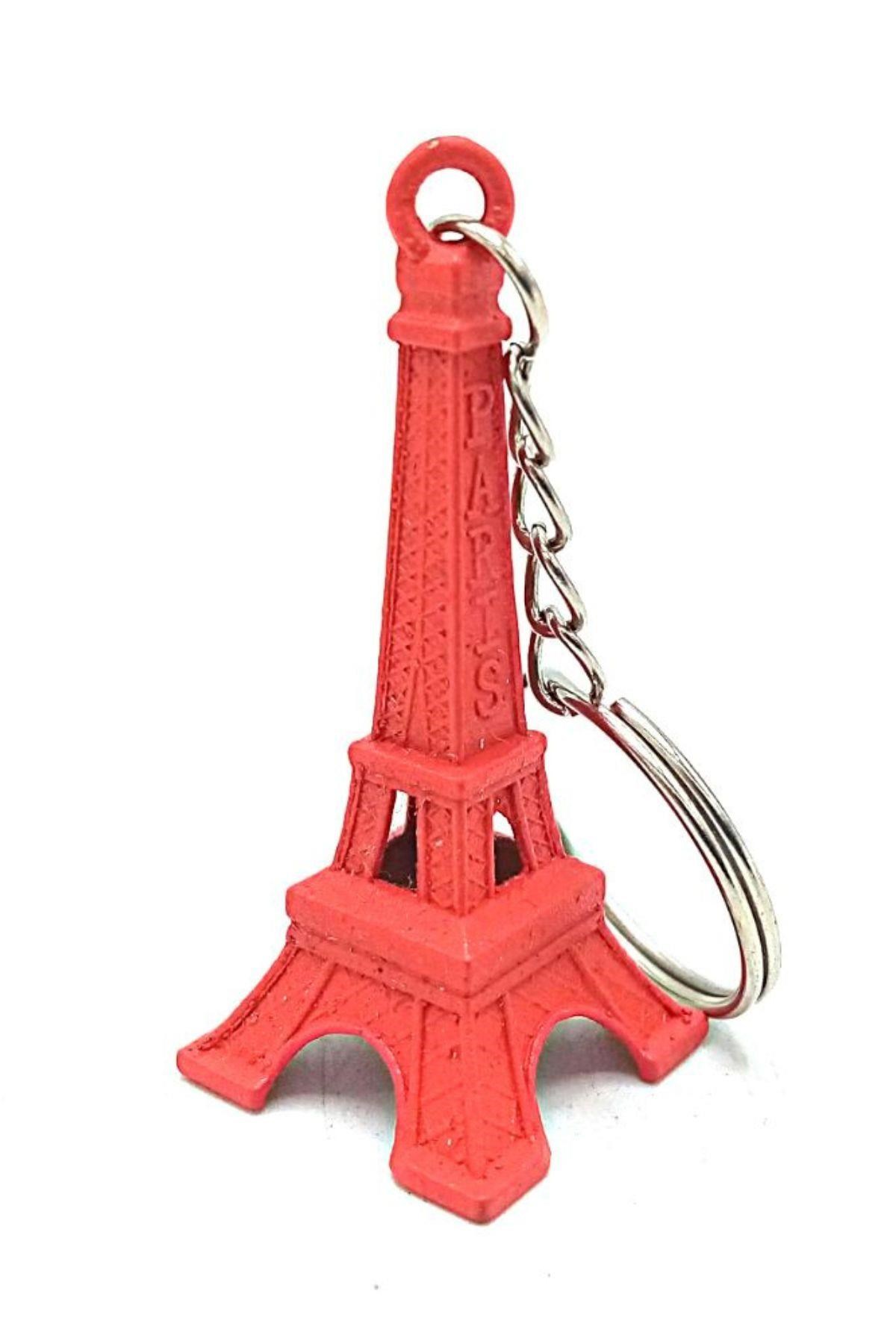 FransaDünyadan HediyelerDNY-HD100295Keskin Hediyelik Eşya Ve TekstilParis Eyfel Kulesi 3D Metal Anahtarlık Kırmızı