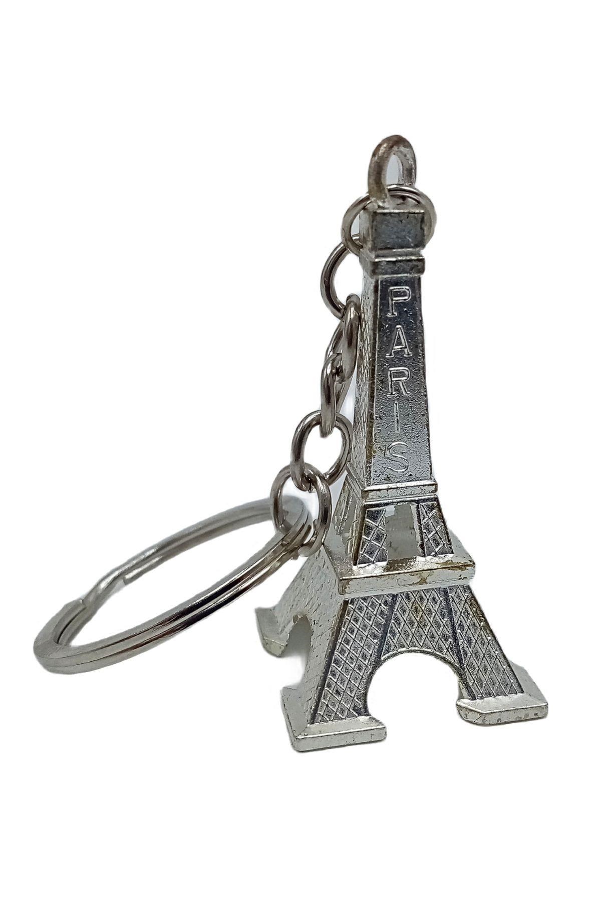 FransaDünyadan HediyelerDNY-HD100356Keskin Hediyelik Eşya Ve TekstilParis Eyfel Kulesi 3D Metal Anahtarlık Gümüş