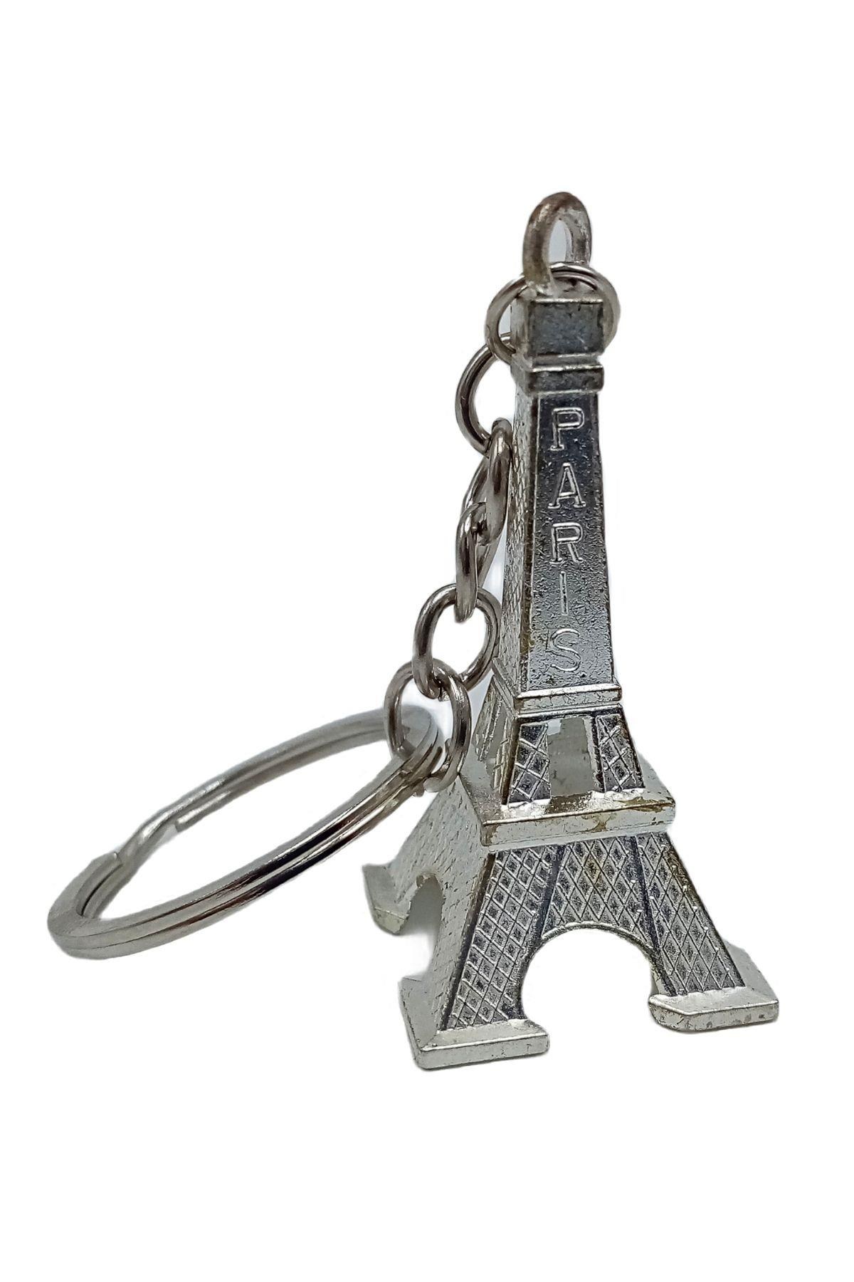 FransaDünyadan HediyelerDNY-HD100356Keskin Hediyelik Eşya Ve TekstilParis Eyfel Kulesi 3D Metal Anahtarlık Gümüş
