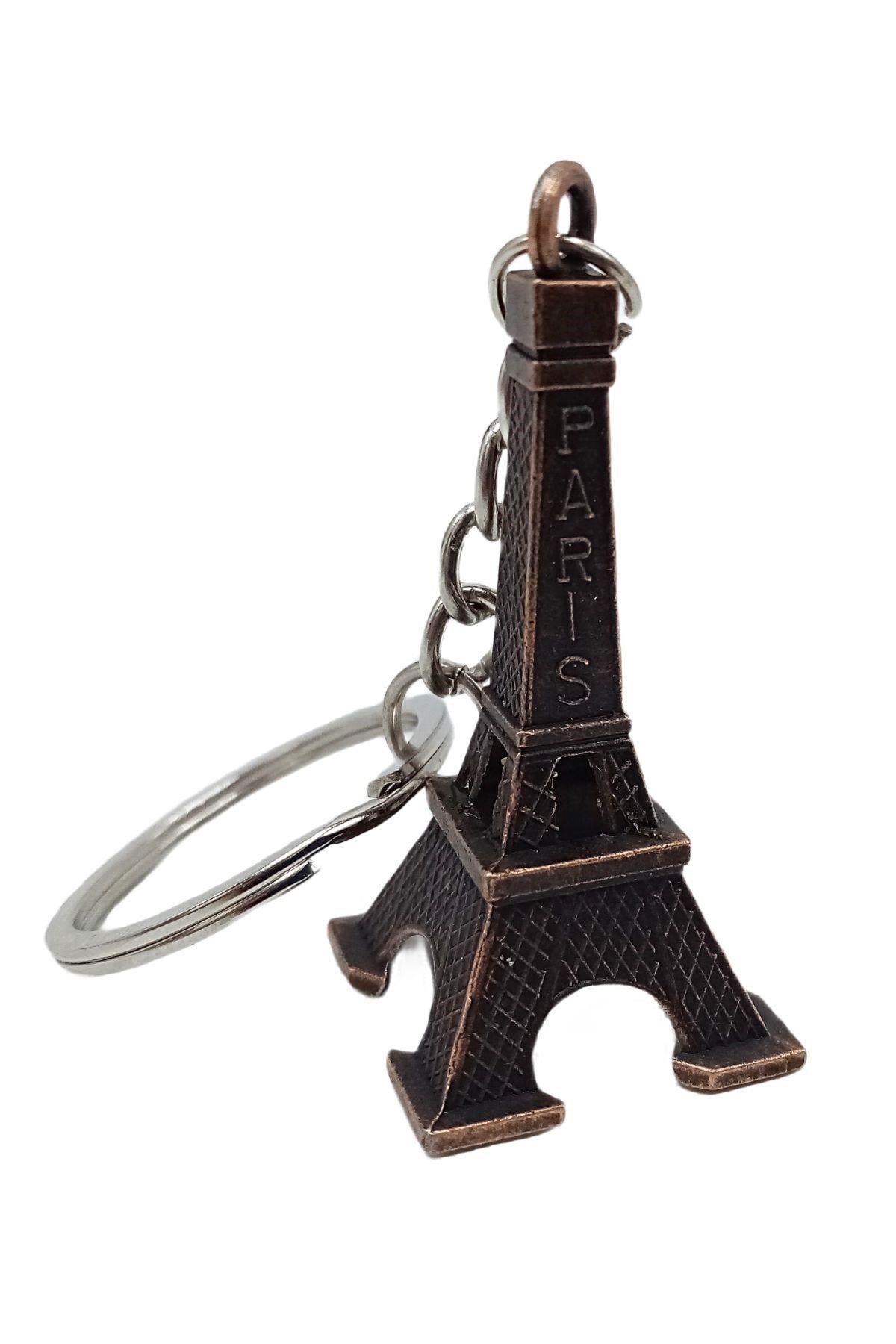 FransaDünyadan HediyelerDNY-HD100358Keskin Hediyelik Eşya Ve TekstilParis Eyfel Kulesi 3D Metal Anahtarlık Bronz