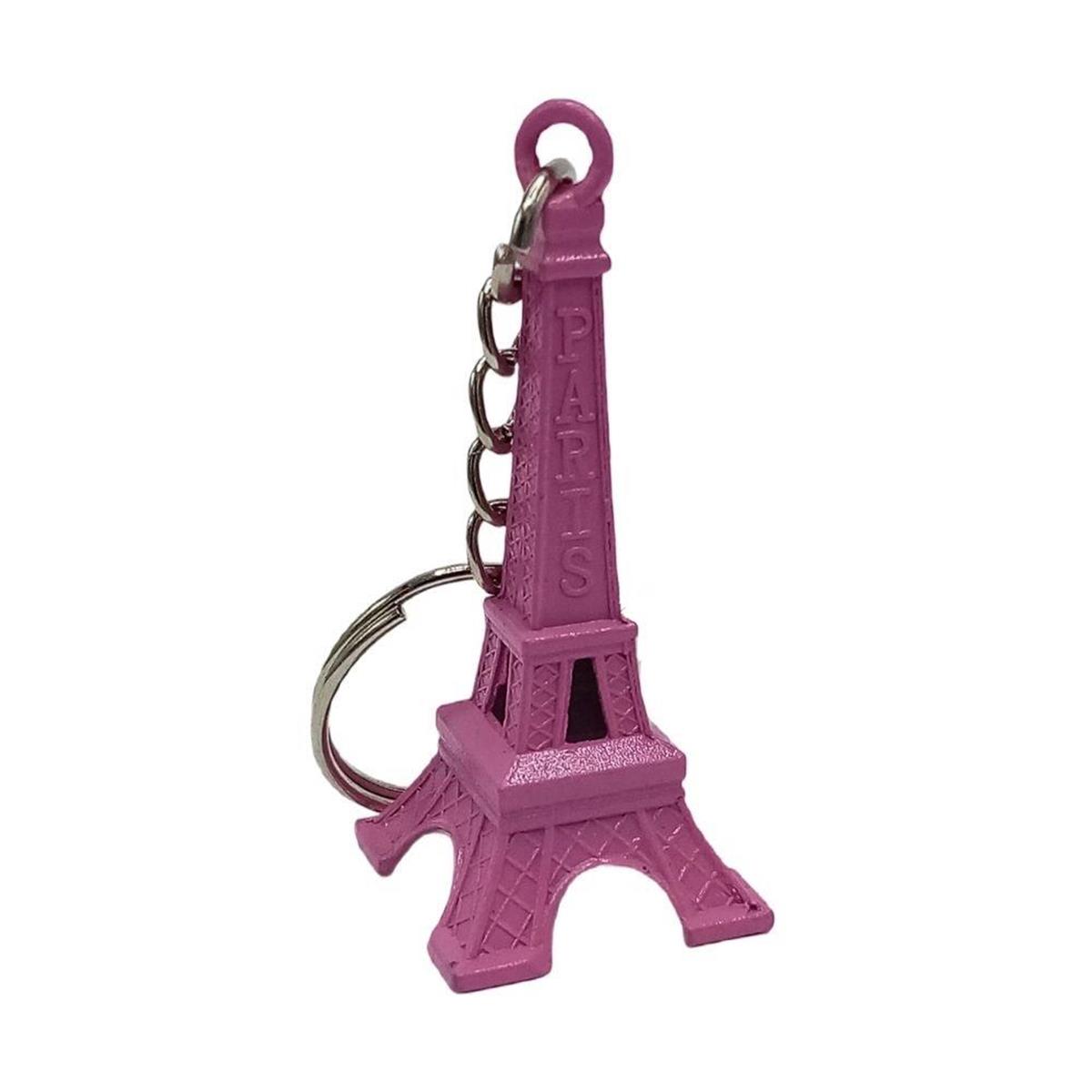 FransaDünyadan HediyelerDNY-HD100438Keskin Hediyelik Eşya Ve TekstilParis Eyfel Kulesi 3D Metal Anahtarlık Pembe