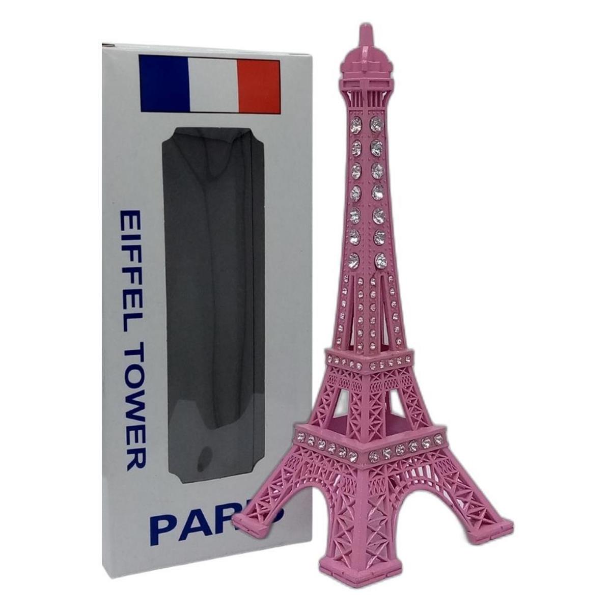 FransaDünyadan HediyelerDNY-HD100509Keskin Hediyelik Eşya Ve TekstilMetal Paris Eyfel Kulesi Pembe Kristal Taşlı 18cm