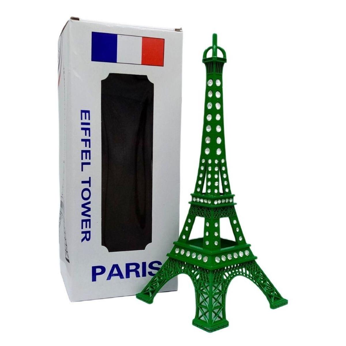 FransaDünyadan HediyelerDNY-HD100517Keskin Hediyelik Eşya Ve TekstilMetal Paris Eyfel Kulesi Yeşil Kristal Taşlı 25cm