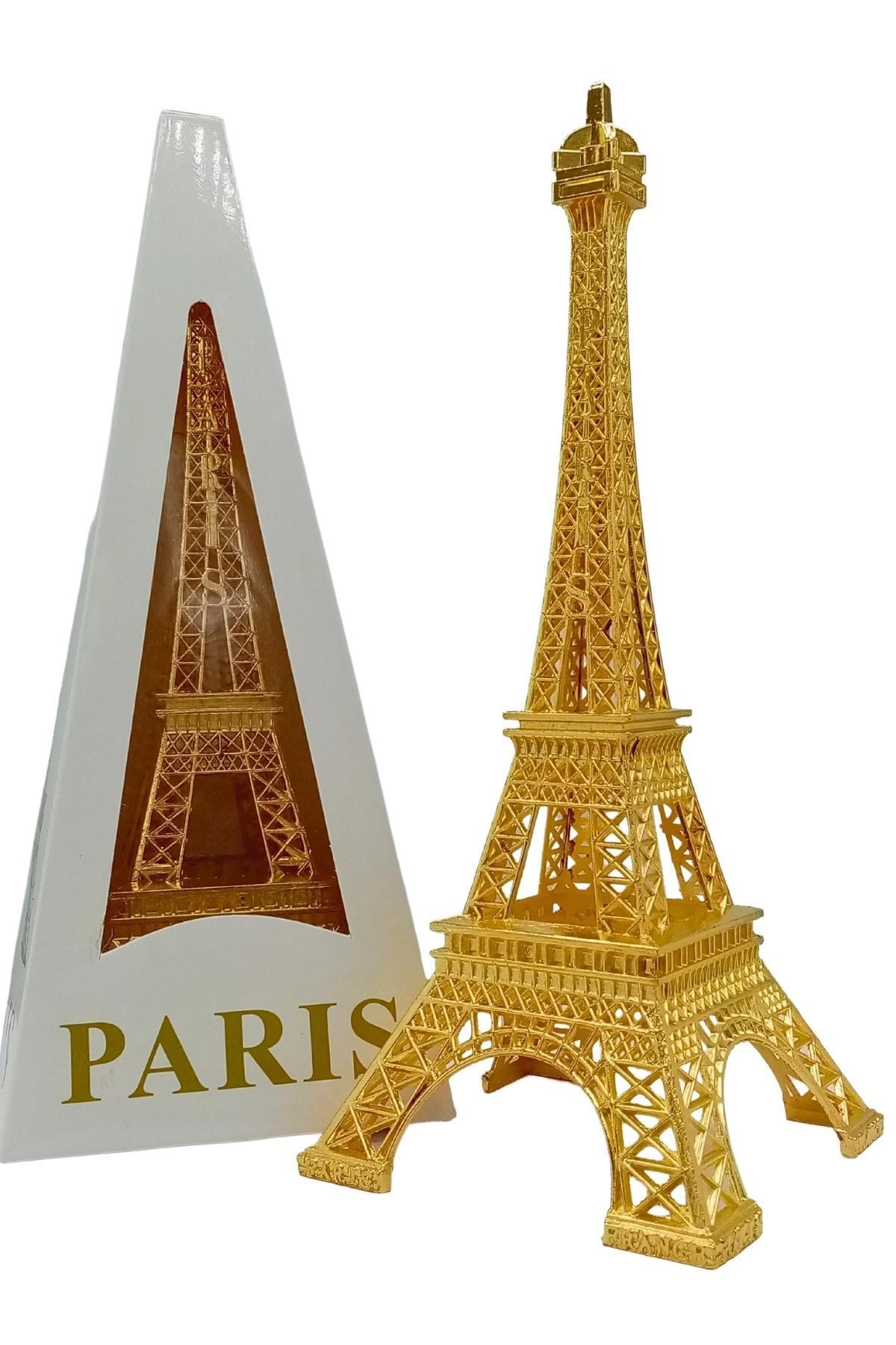 FransaDünyadan HediyelerDNY-HD100579Keskin Hediyelik Eşya Ve TekstilMinyatür Metal Eyfel Kulesi Altın Dekoratif Biblo 22 Cm