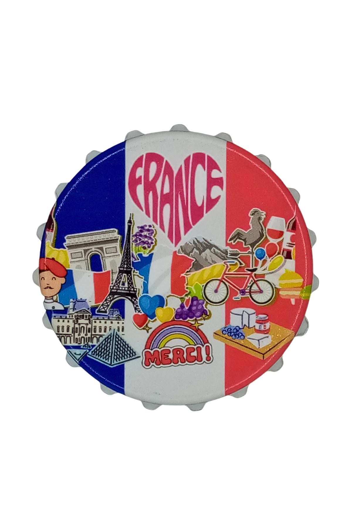 FransaDünyadan HediyelerDNY-HD100952Keskin Hediyelik Eşya Ve TekstilFransa Temalı Magnet Kapak Açacak