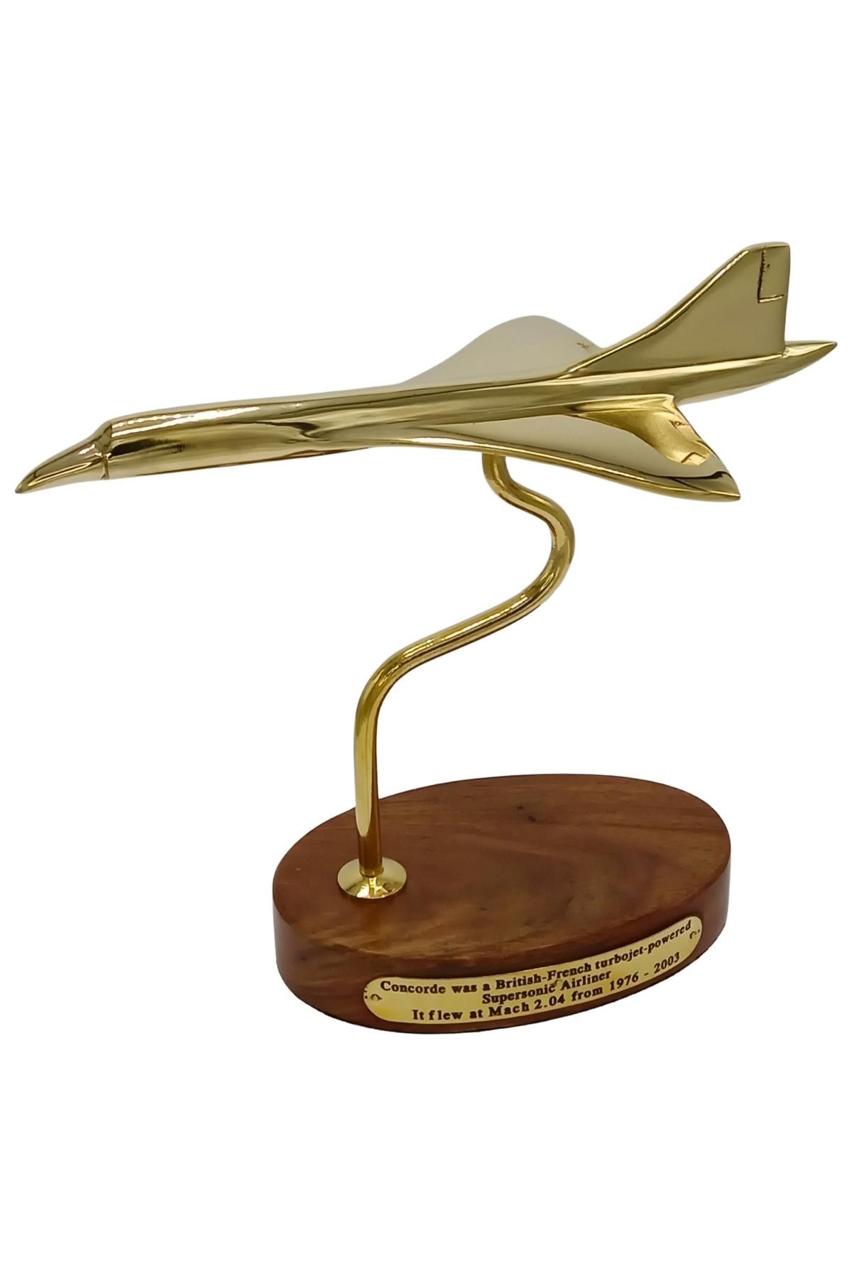 FransaDünyadan HediyelerDNY-HDYKSK12249NKeskin Hediyelik Eşya Ve TekstilConcorde Pirinç Uçak Gold Ev Ofis Dekoratif Hediyelik 20x23cm