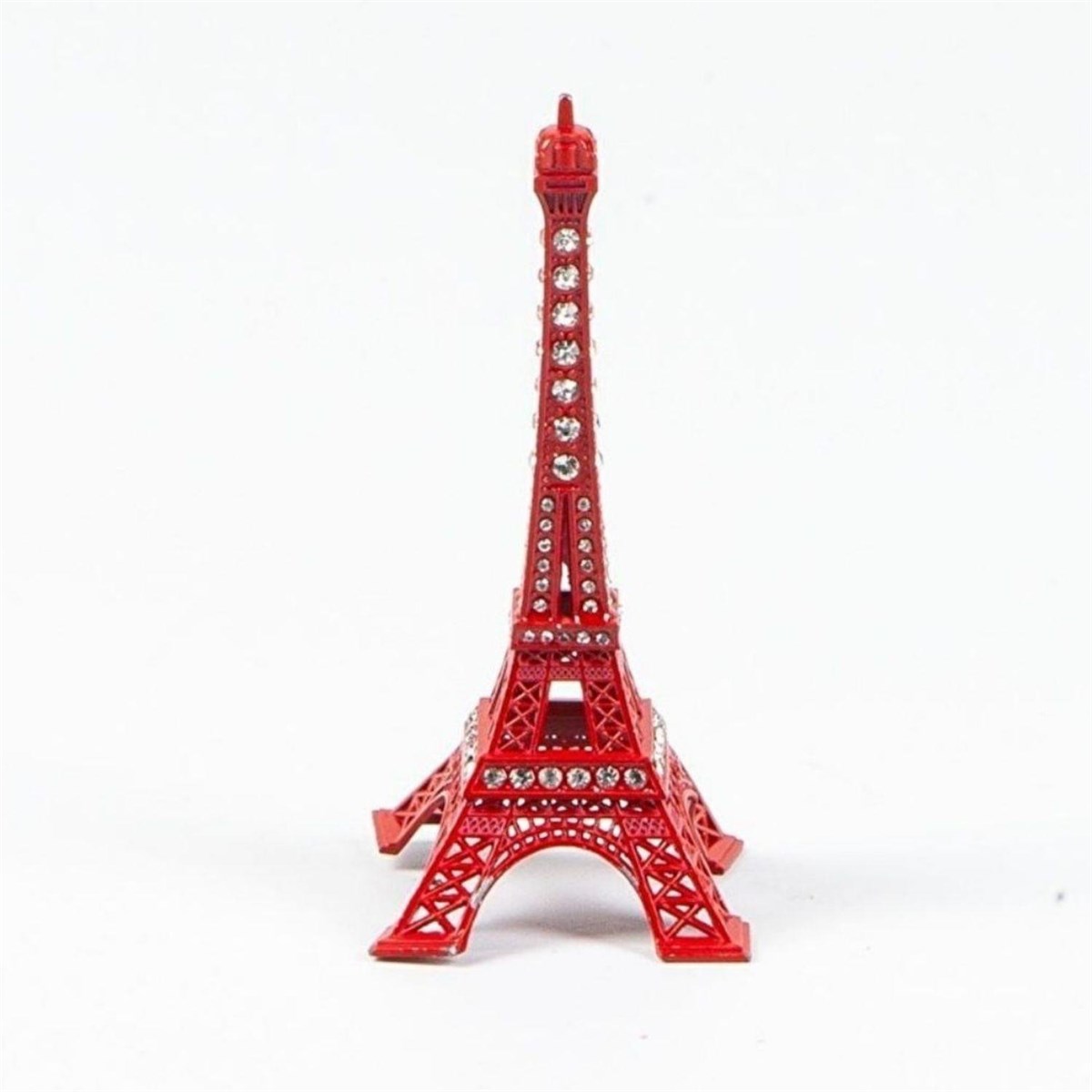 FransaDünyadan HediyelerERENEB-313Keskin Hediyelik Eşya Ve TekstilMetal Paris Eyfel Kulesi Kristal Taşlı Kırmızı