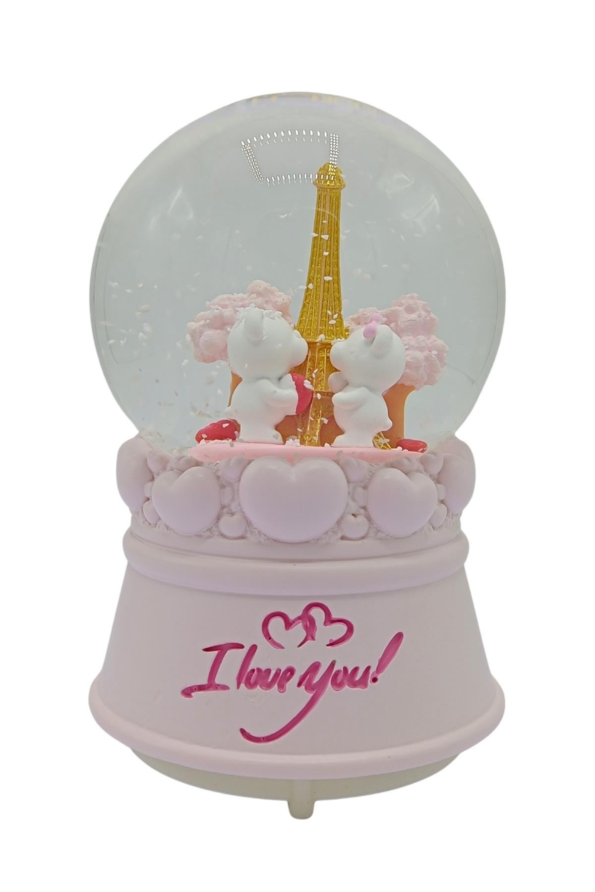 FransaDünyadan HediyelerHDY-JM24107Y02Keskin Hediyelik Eşya Ve TekstilRomantik Paris Love Kar Küresi Müzikli ve Işıklı 13cm