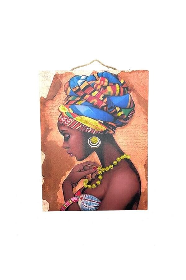 Güney Afrika CumhuriyetiDünyadan HediyelerSMLTBL-002Keskin Hediyelik Eşya Ve TekstilAfrika Kadın Temalı Simli Tablo No:2