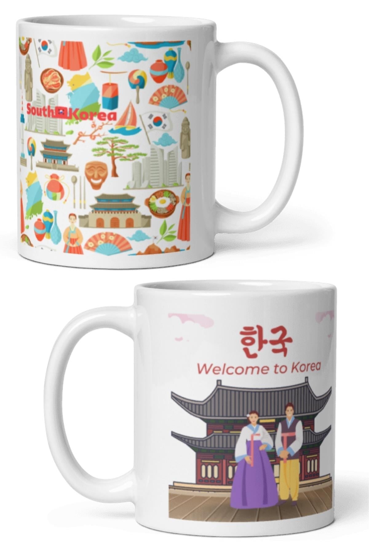Güney KoreDünyadan HediyelerDNY-HDMUGB19Keskin Hediyelik Eşya Ve TekstilGüney Kore Kupa Bardak 2 Adet Seyahat Hatıra South Korea Mug