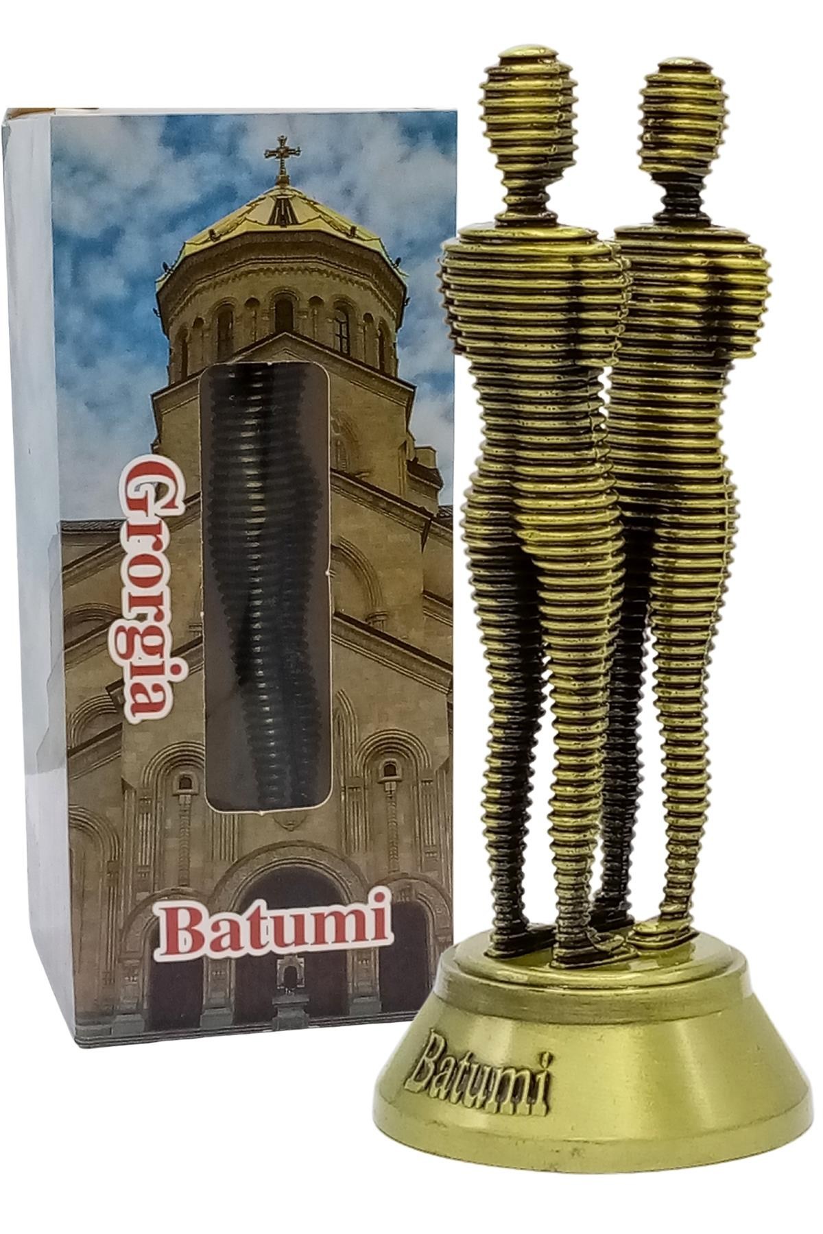 GürcistanDünyadan HediyelerDNY-HDMTL925Keskin Hediyelik Eşya Ve TekstilVintage Metal Gürcistan Batum Ali ve Nino Heykeli 15 cm