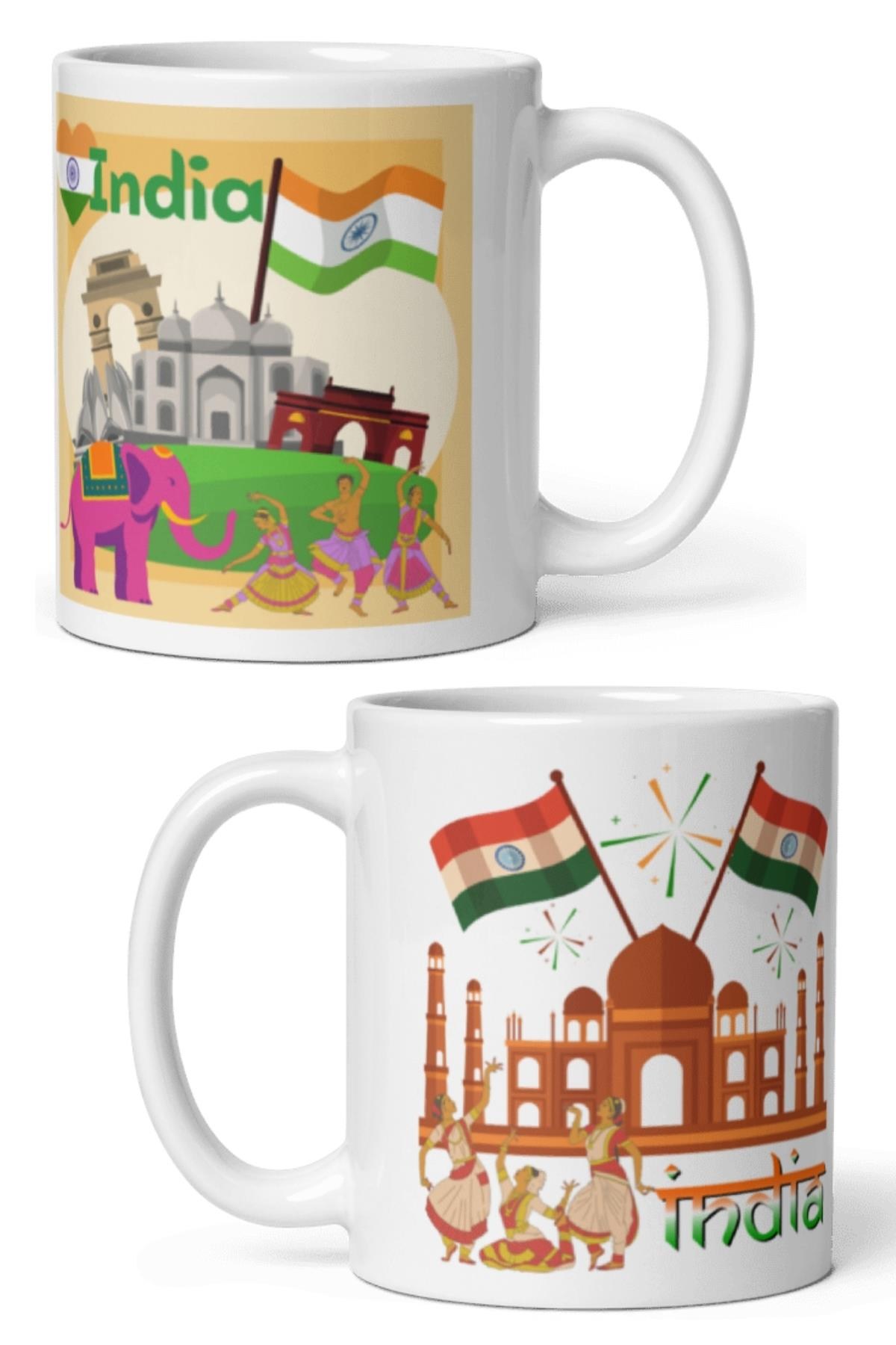 HindistanDünyadan HediyelerDNY-HDMUGB20Keskin Hediyelik Eşya Ve TekstilHindistan Kupa Bardak 2 Adet Seyahat Hatıra India Mug